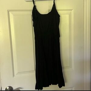 Vintage cotton on black cami romper with flowy neckline